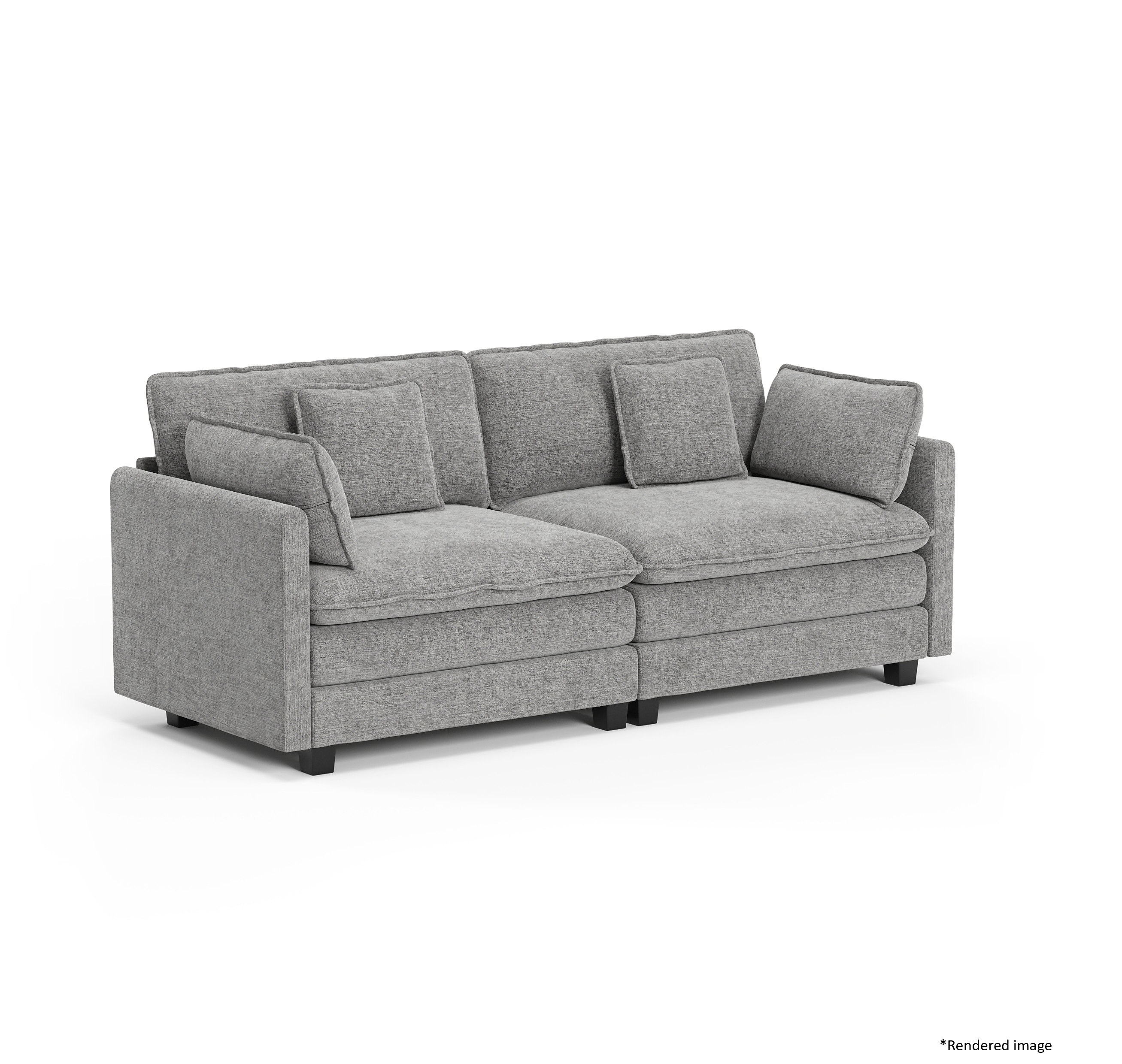 Heaven Modular 2 Seat Sofa in Cloud Mist
