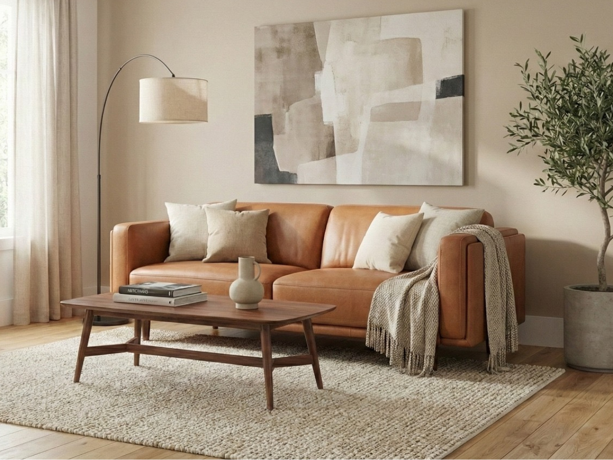 Holloway 3-Seater Leather Sofa - Tan