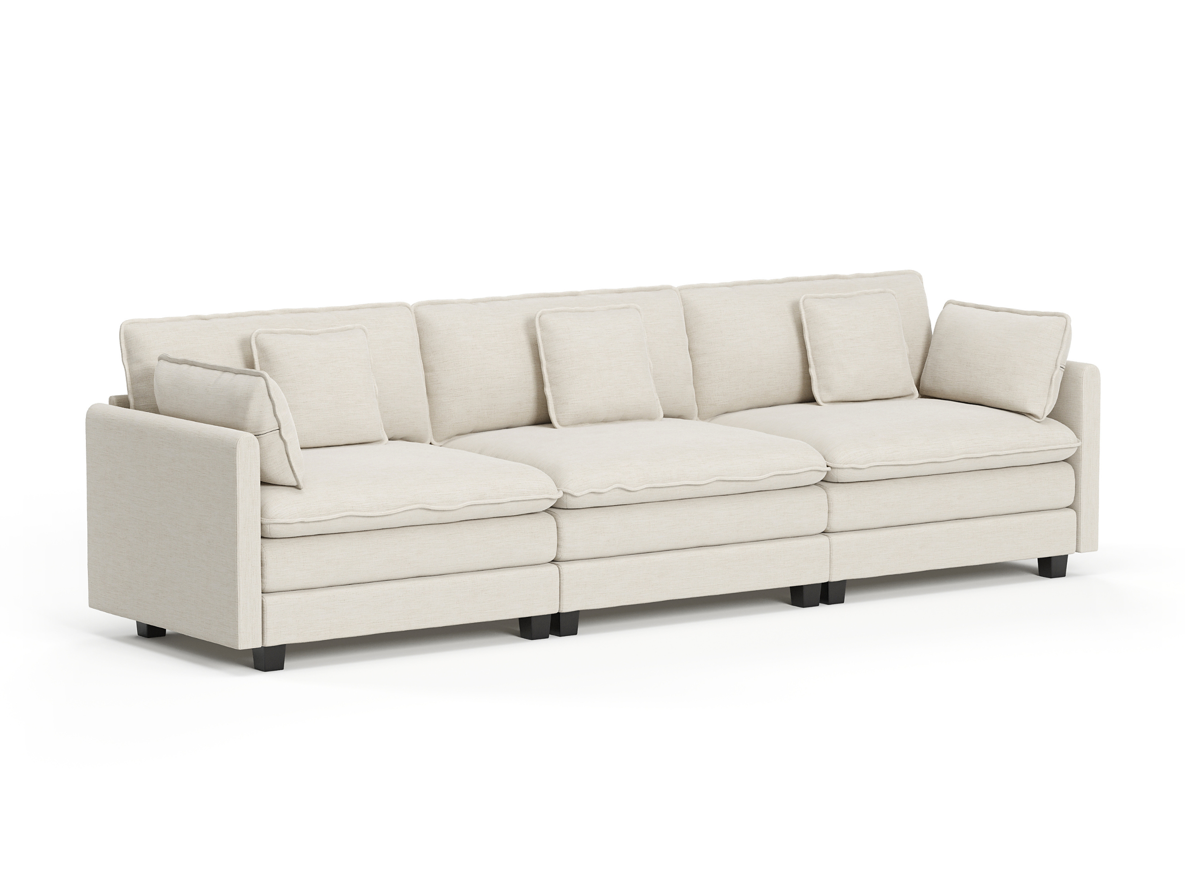 Heaven Modular 3 Seat Sofa in Cloud White