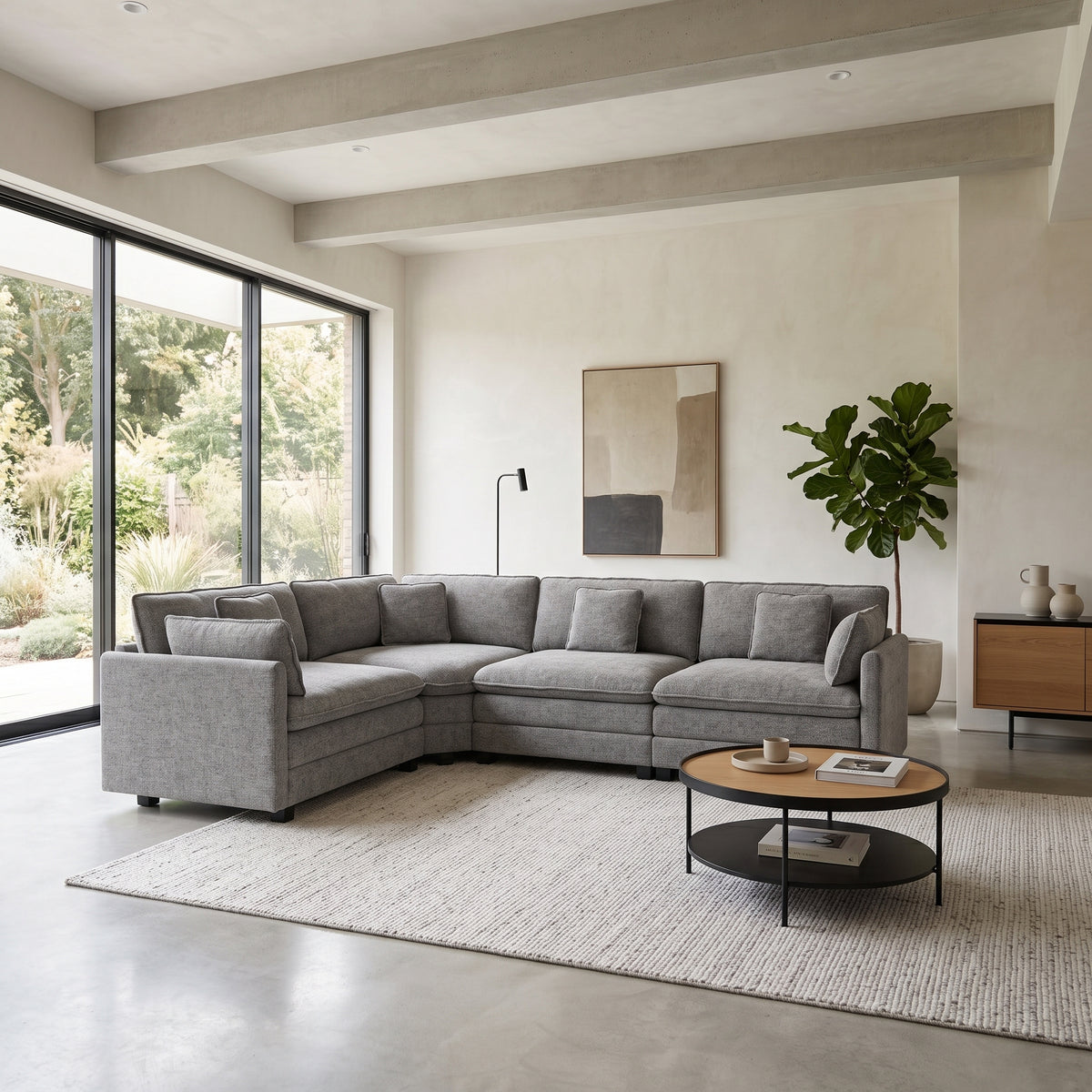 Heaven 4-Piece Corner Modular in Cloud Mist