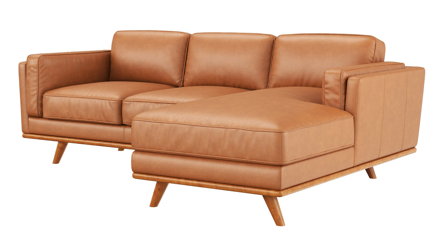 Madison RHF Chaise Genuine Leather Tan