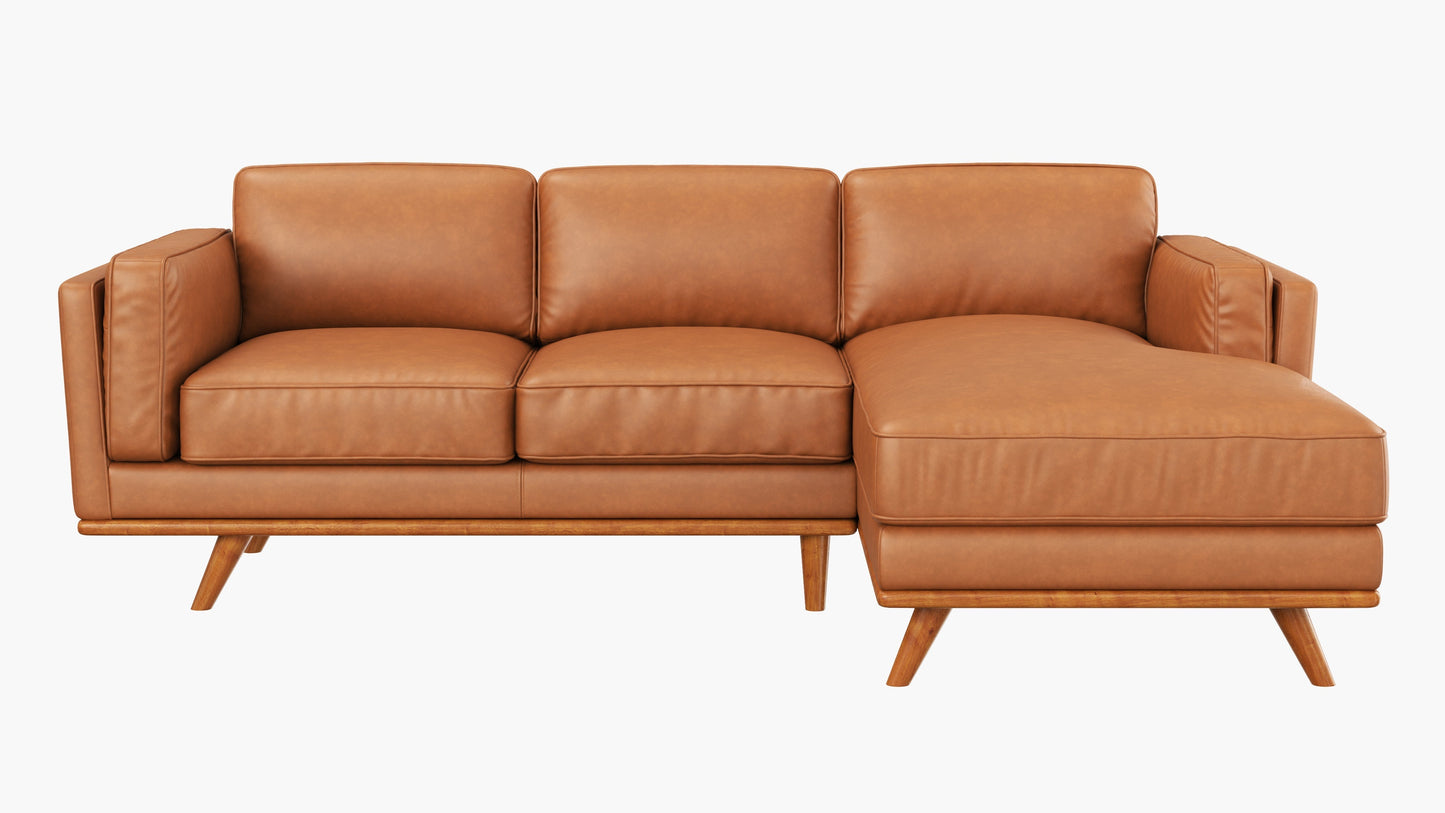 Madison RHF Chaise Genuine Leather Tan