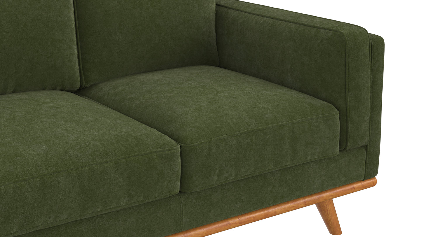 Madison Sofa Plush Velvet Forest