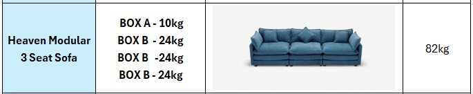 Heaven Modular 3 Seat Sofa in Cloud White