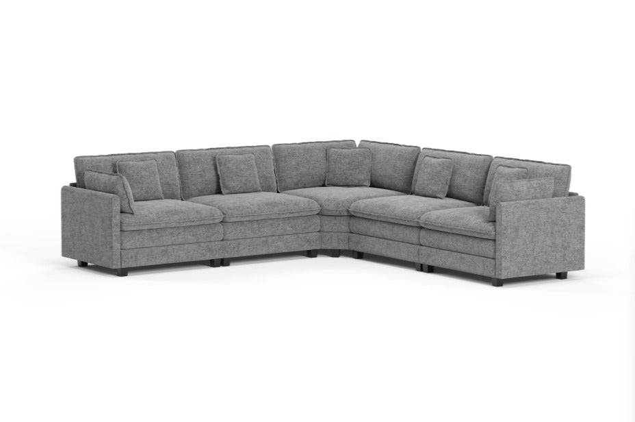 Heaven 5-Piece Corner Modular in Cloud Mist