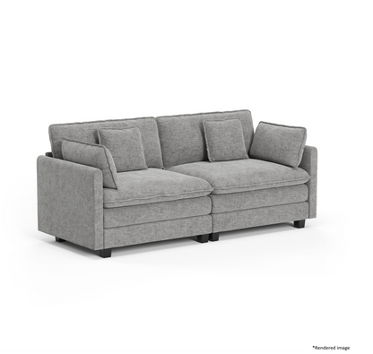 Heaven Modular 2 Seat Sofa in Cloud Mist