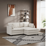 Heaven Modular 2 Seat Sofa & Ottoman in Cloud White