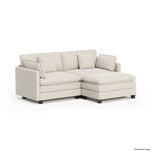 Heaven Modular 2 Seat Sofa & Ottoman in Cloud White