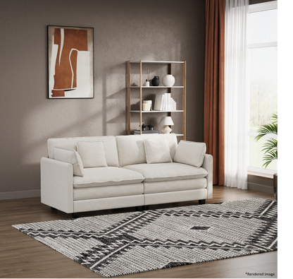 Heaven Modular 2 Seat Sofa in Cloud White