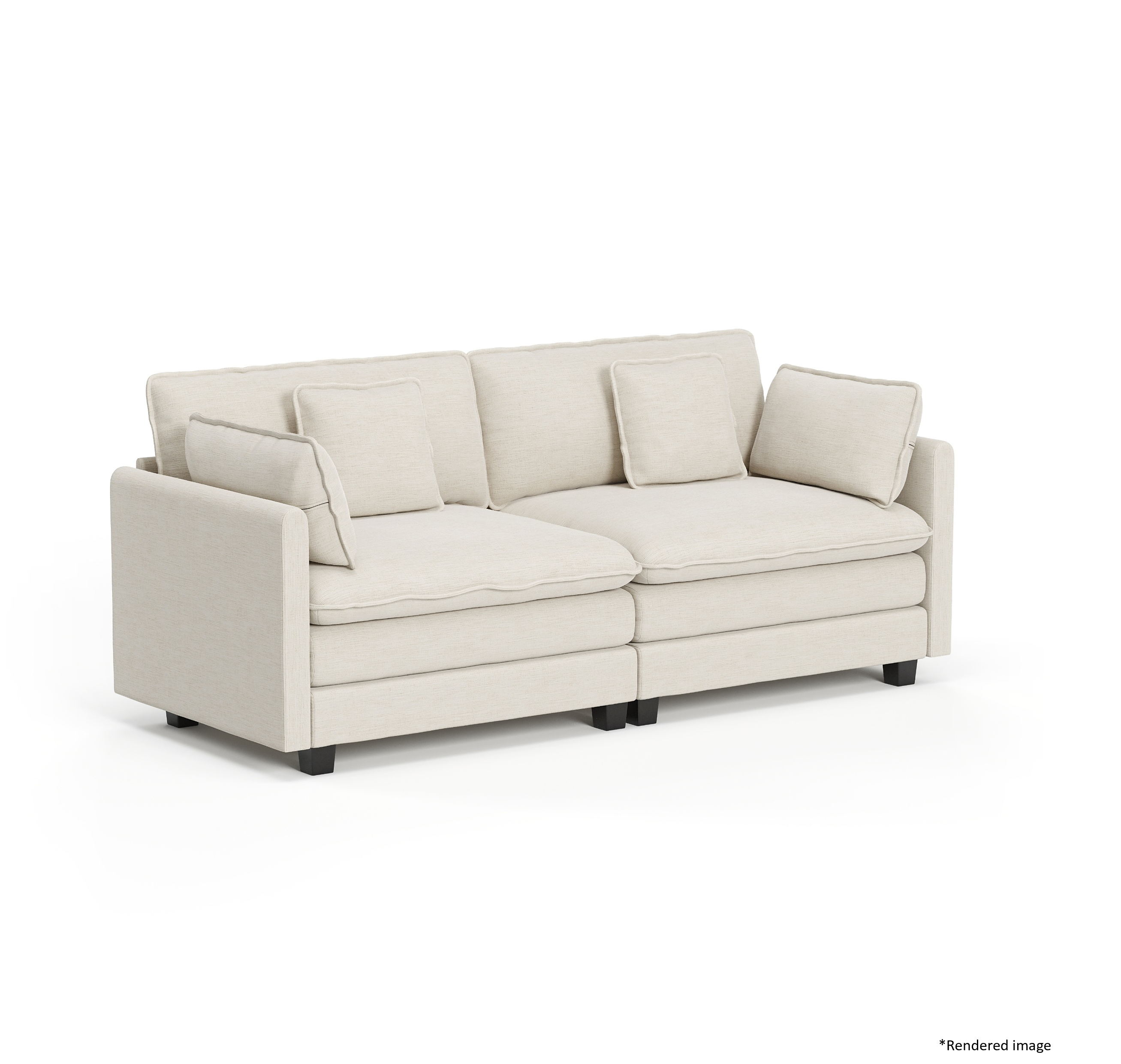 Heaven Modular 2 Seat Sofa in Cloud White