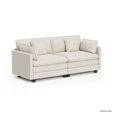 Heaven Modular 2 Seat Sofa in Cloud White