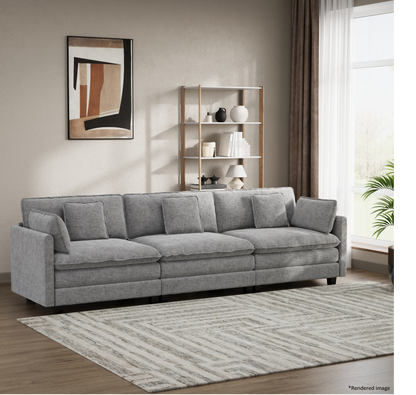 Heaven Modular 3 Seat Sofa in Cloud Mist