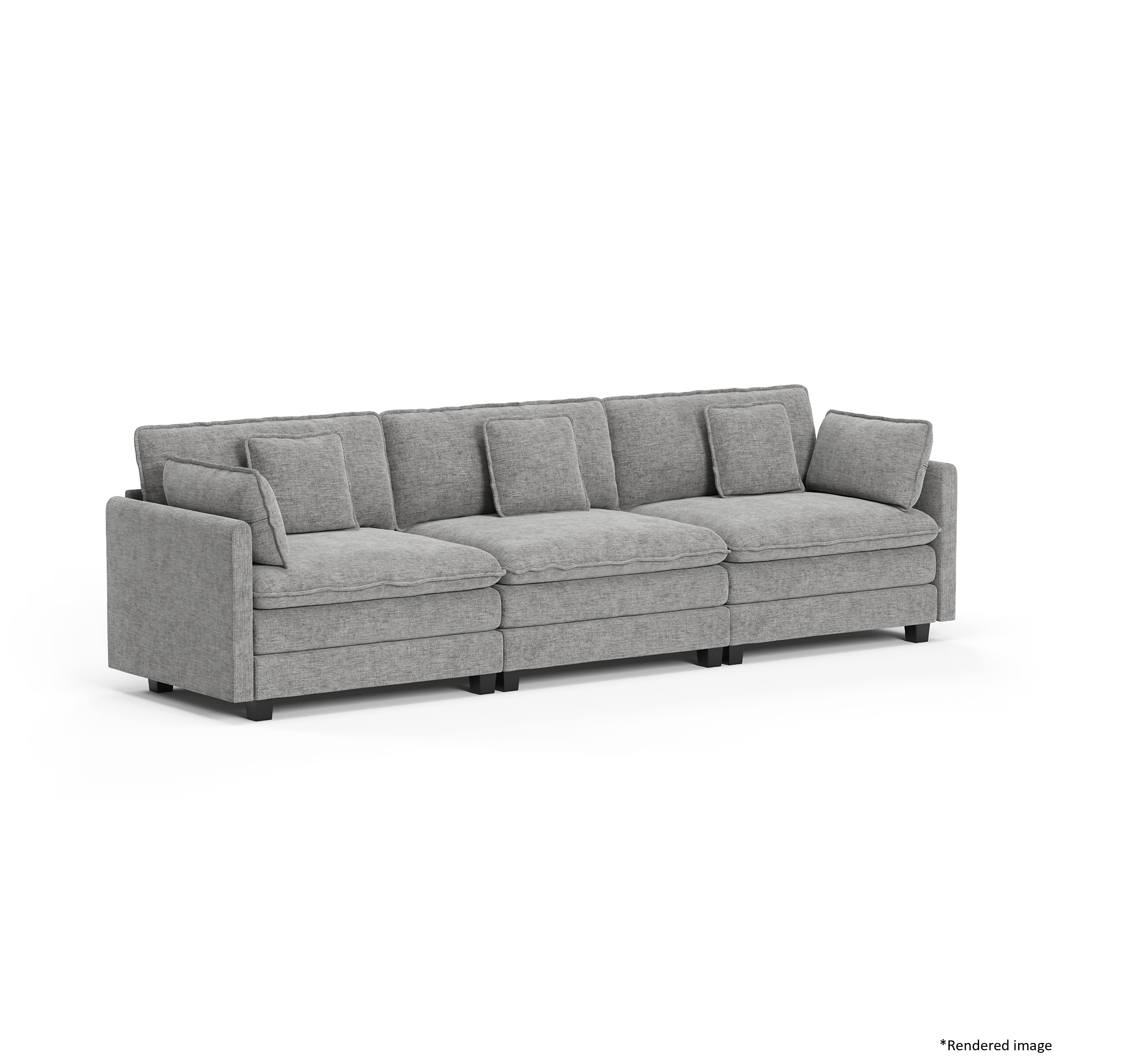 Heaven Modular 3 Seat Sofa in Cloud Mist