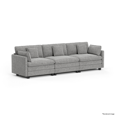 Heaven Modular 3 Seat Sofa in Cloud Mist