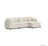 Heaven Modular 3 Seat Sofa & Ottoman in Cloud White