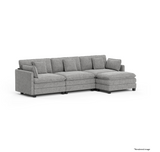 Heaven Modular 3 Seat Sofa & Ottoman in Cloud Mist