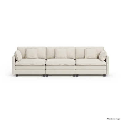 Heaven Modular 3 Seat Sofa in Cloud White