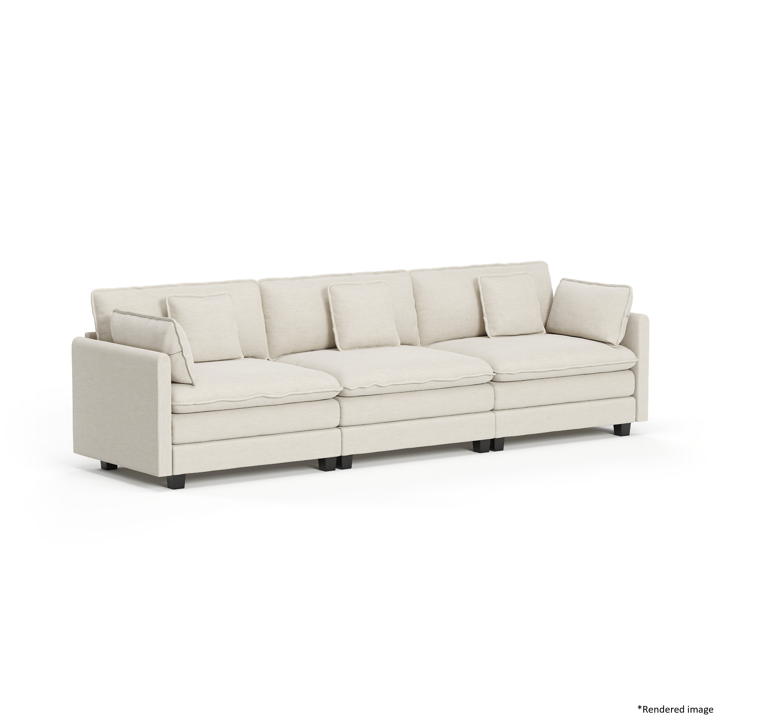 Heaven Modular 3 Seat Sofa in Cloud White