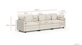 Heaven Modular 3 Seat Sofa in Cloud Mist