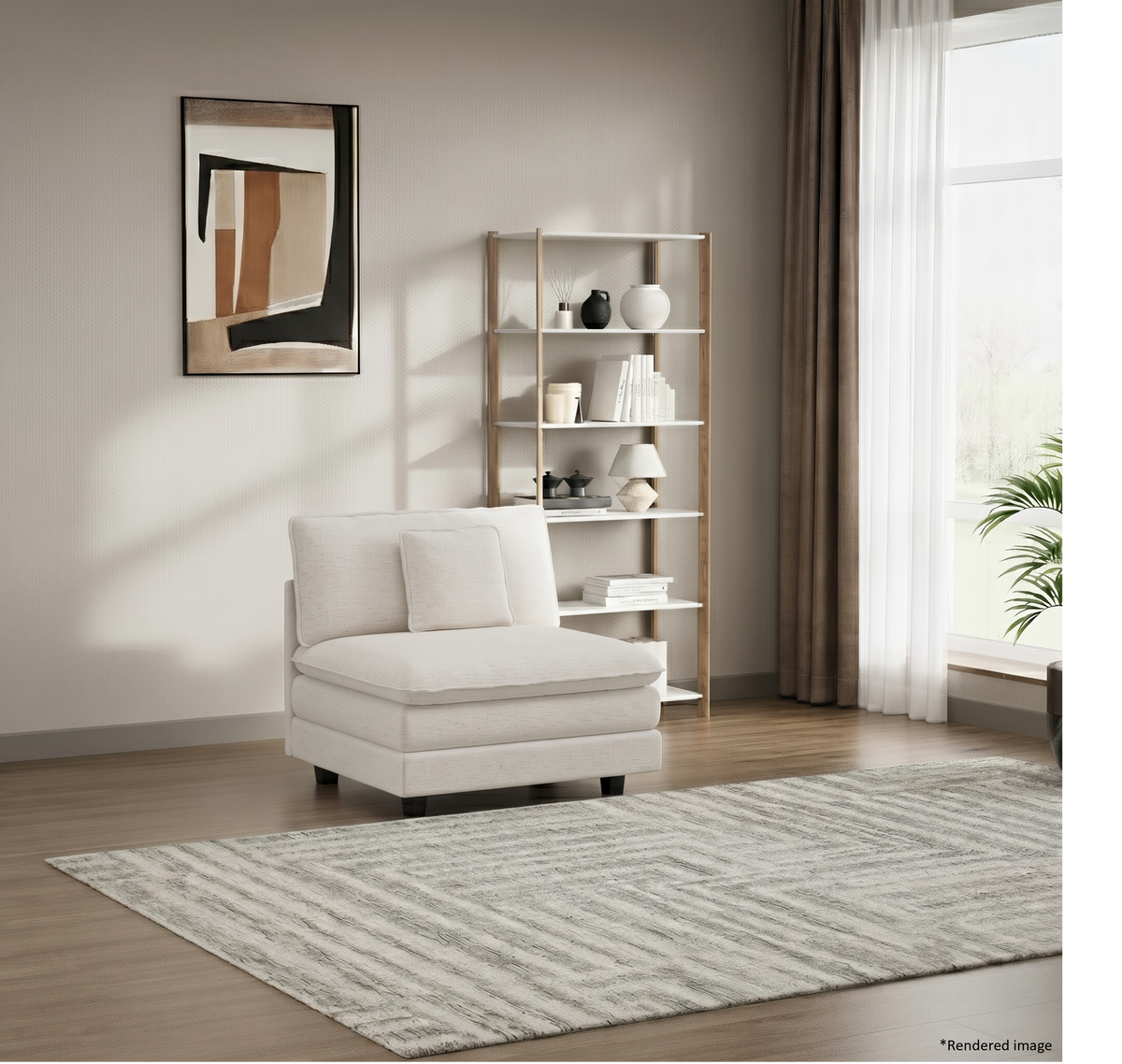 Heaven Modular Armless in Cloud White