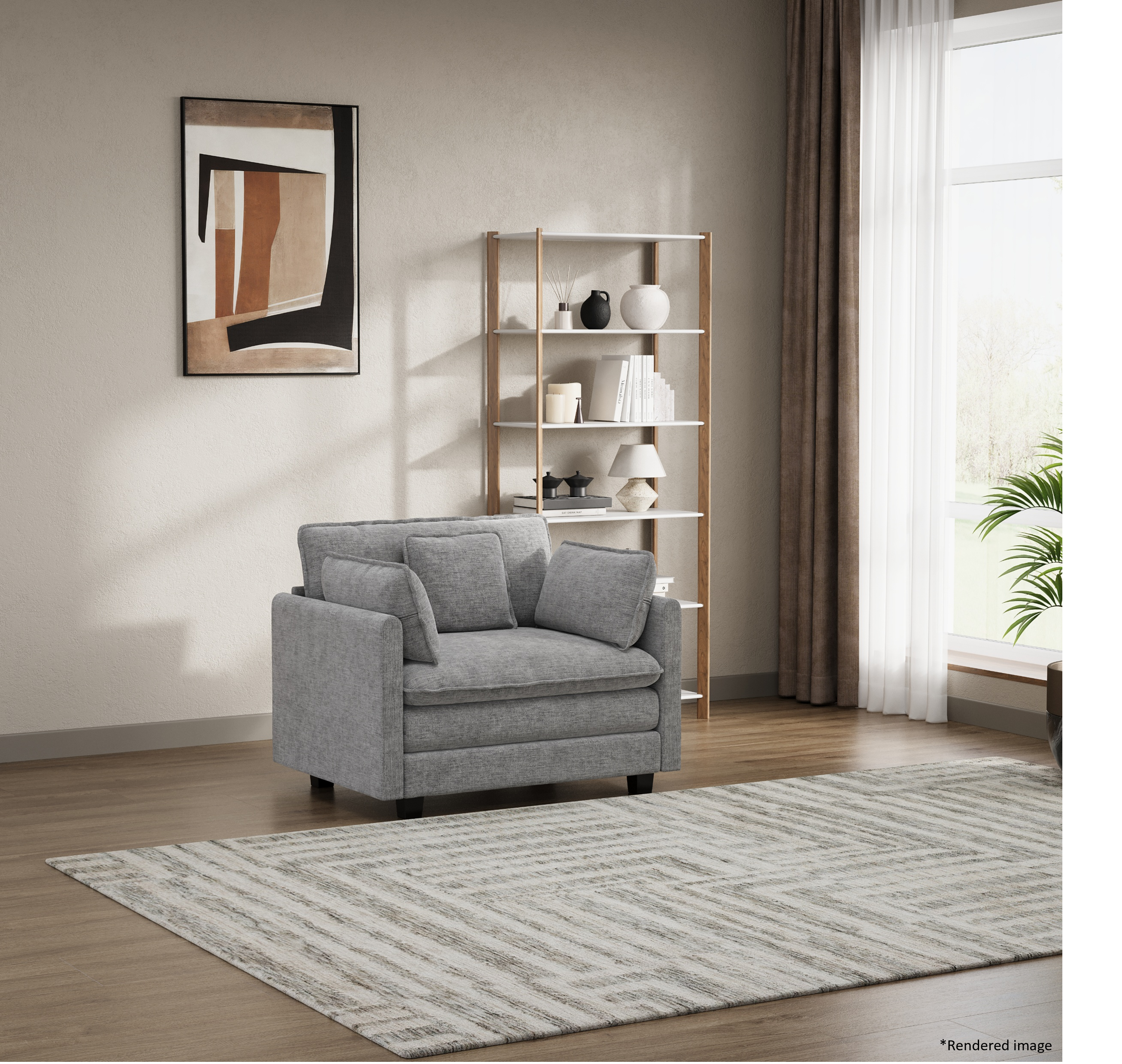 Heaven Modular Chair in Cloud Mist