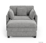 Heaven Modular Chair & Ottoman in Cloud Mist