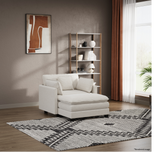 Heaven Modular Chair & Ottoman in Cloud White
