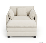 Heaven Modular Chair & Ottoman in Cloud White
