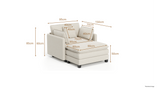 Heaven Modular Chair & Ottoman in Cloud White