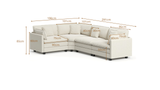 Heaven 4-Piece Corner Modular in Cloud White