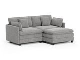 Heaven Modular 2 Seat Sofa & Ottoman in Cloud Mist
