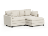 Heaven Modular 2 Seat Sofa & Ottoman in Cloud White