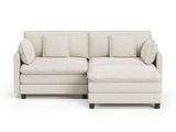 Heaven Modular 2 Seat Sofa & Ottoman in Cloud White