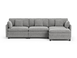Heaven Modular 3 Seat Sofa & Ottoman in Cloud Mist
