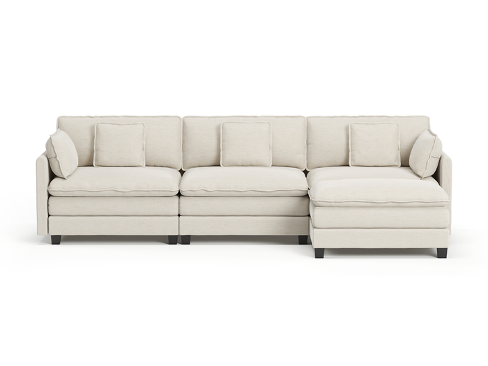 Heaven Modular 3 Seat Sofa & Ottoman in Cloud White So Dupe. — free download