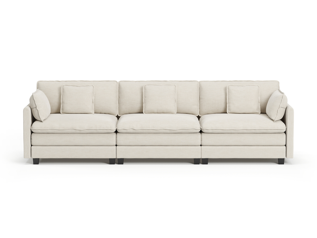 Heaven Modular 3 Seat Sofa in Cloud White