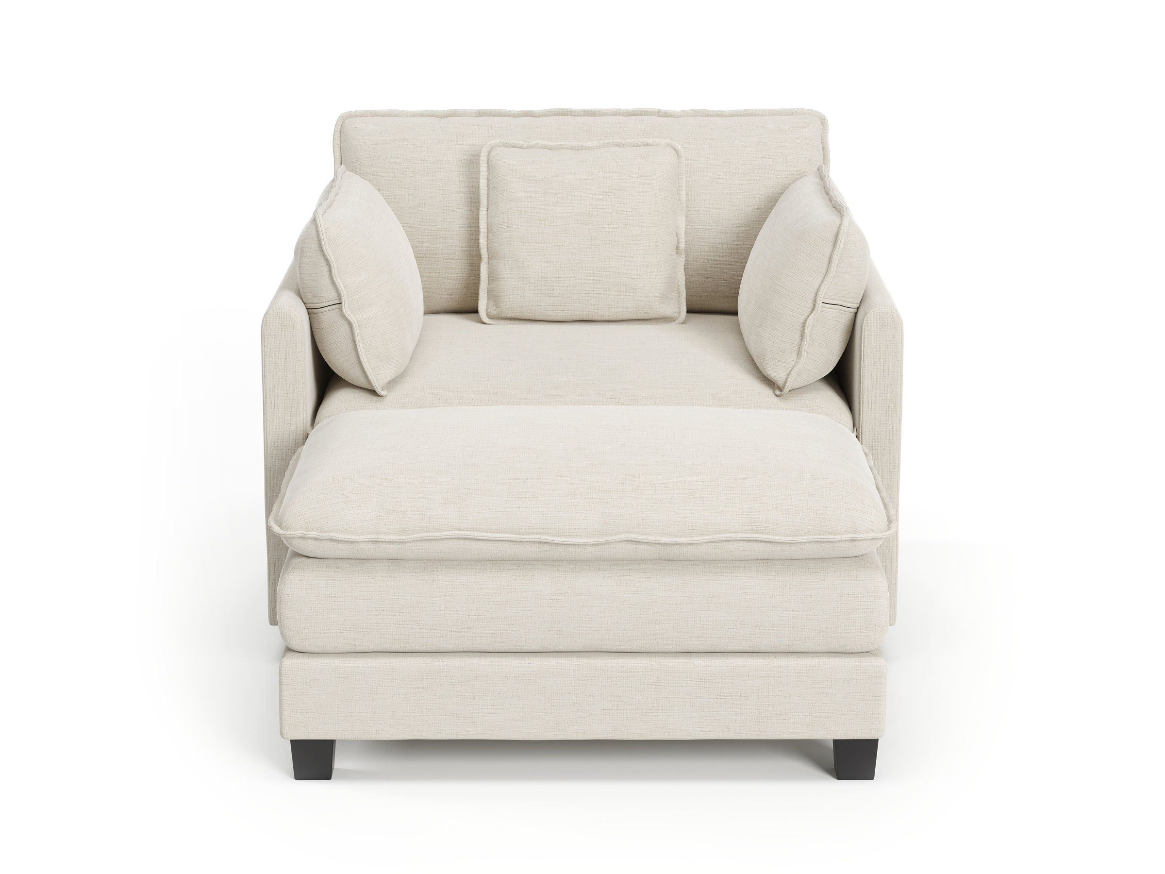 Heaven Modular Chair & Ottoman in Cloud White