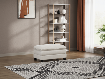 Heaven Ottoman in Cloud White
