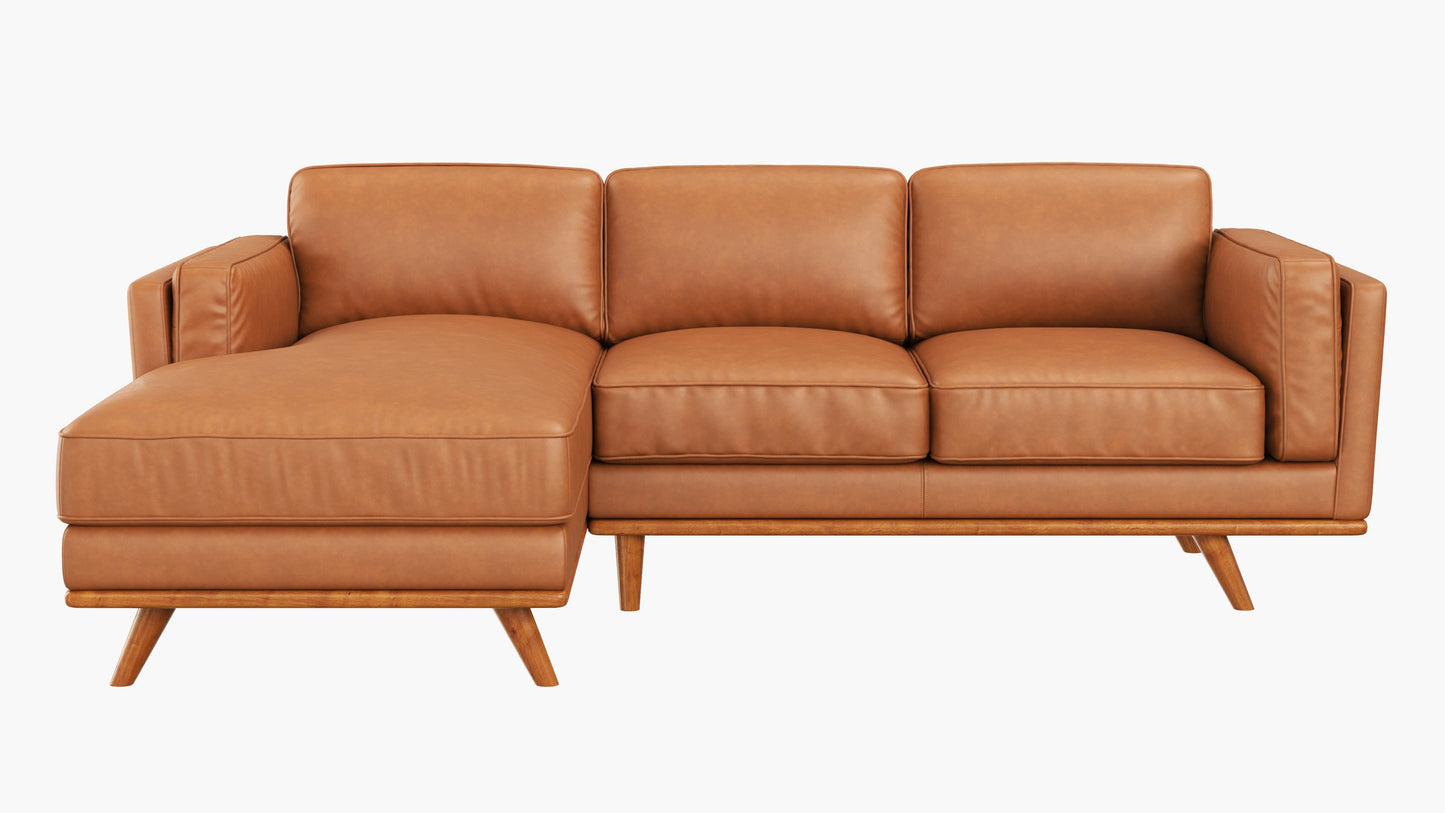 Madison LHF Chaise Genuine Leather Tan