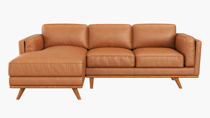 Madison LHF Chaise Genuine Leather Tan