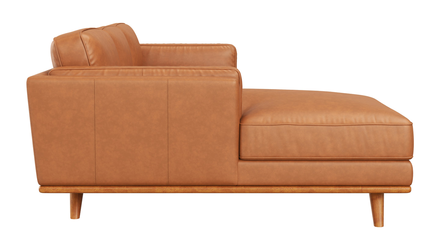 Madison RHF Chaise Genuine Leather Tan