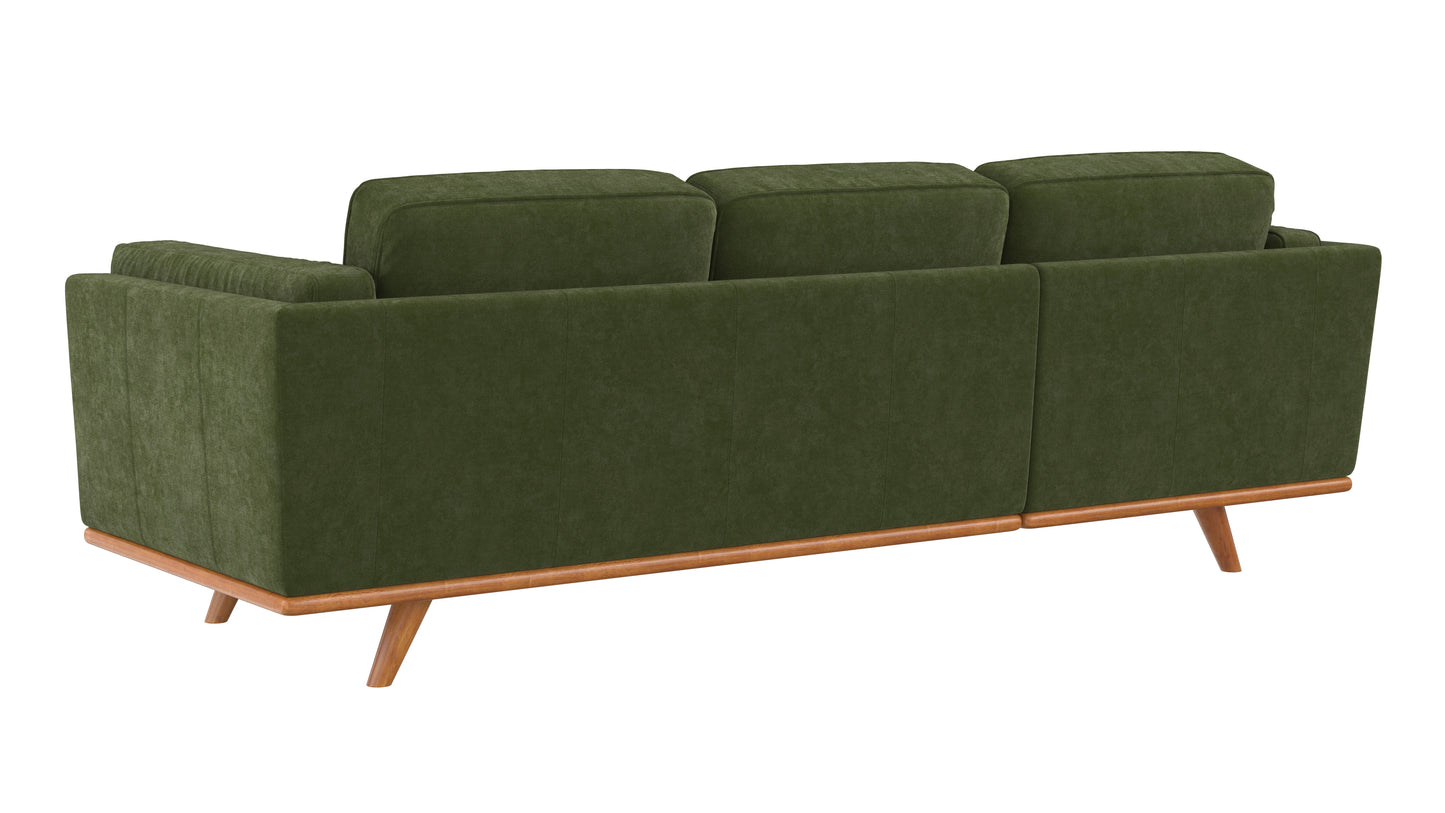 Madison Chaise RHF Plush Velvet Forest