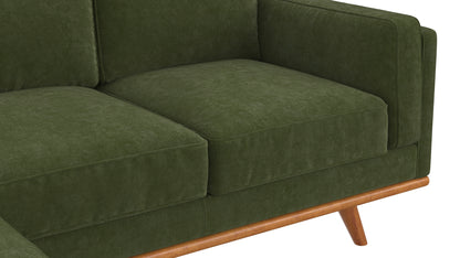 Madison Chaise RHF Plush Velvet Forest