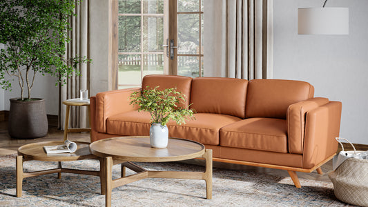 Madison Sofa Genuine Leather Tan