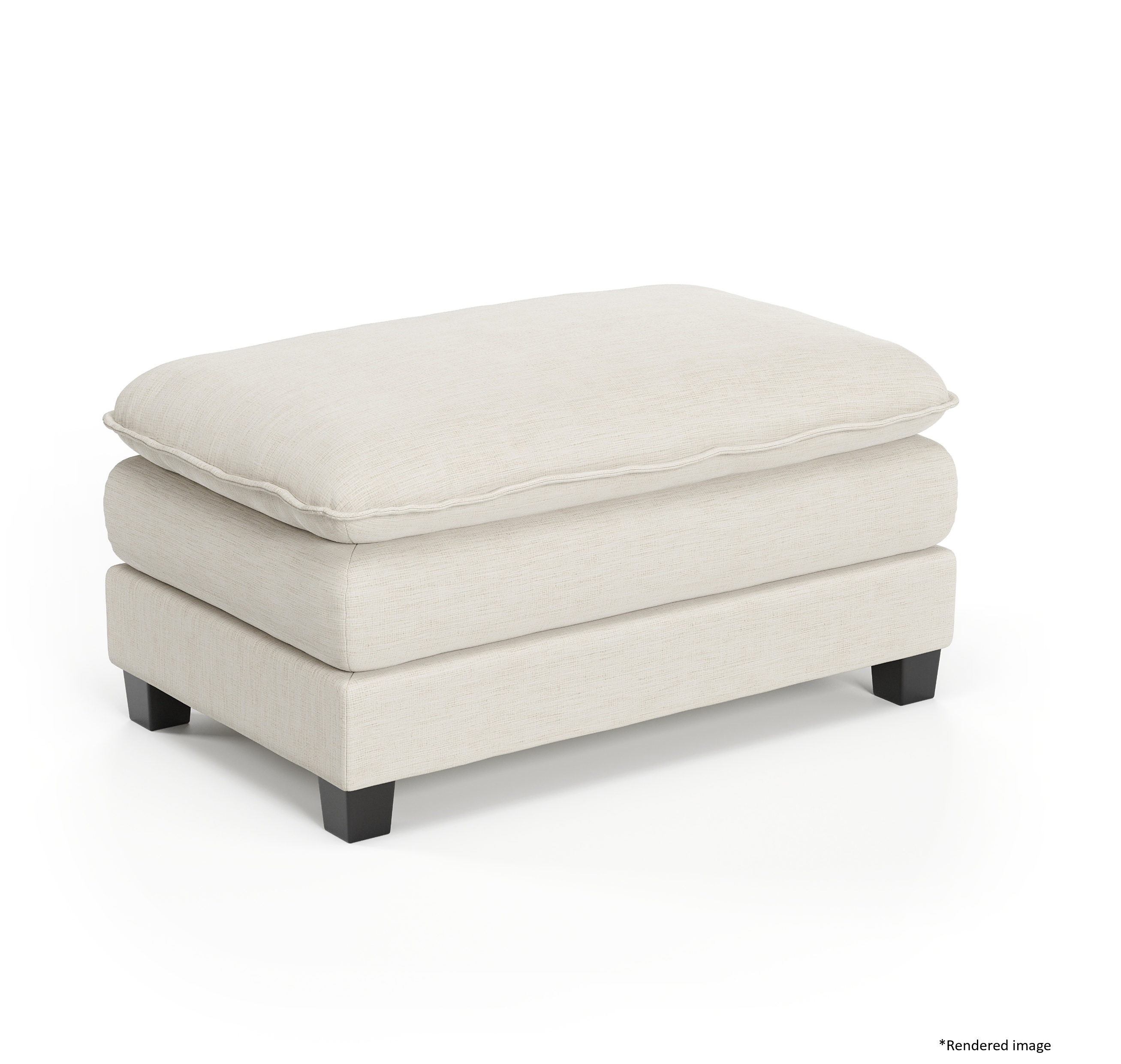 Heaven Ottoman in Cloud White