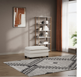 Heaven Ottoman in Cloud White
