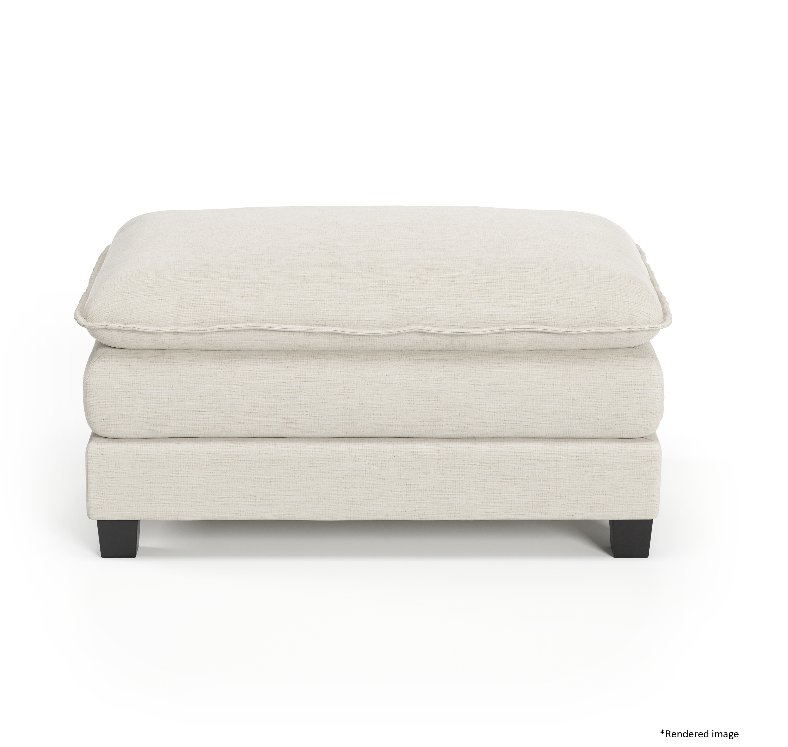 Heaven Ottoman in Cloud White