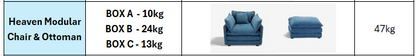 Heaven Modular Chair & Ottoman in Cloud White
