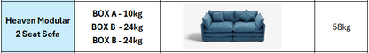 Heaven Modular 2 Seat Sofa in Cloud White