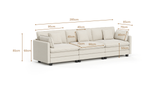 Heaven Modular 3 Seat Sofa in Cloud Mist